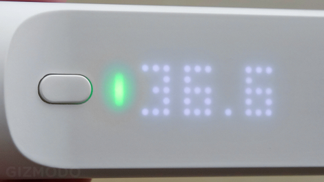 Green means no fever has been detected, yellow and red? You might want to visit your doctor.